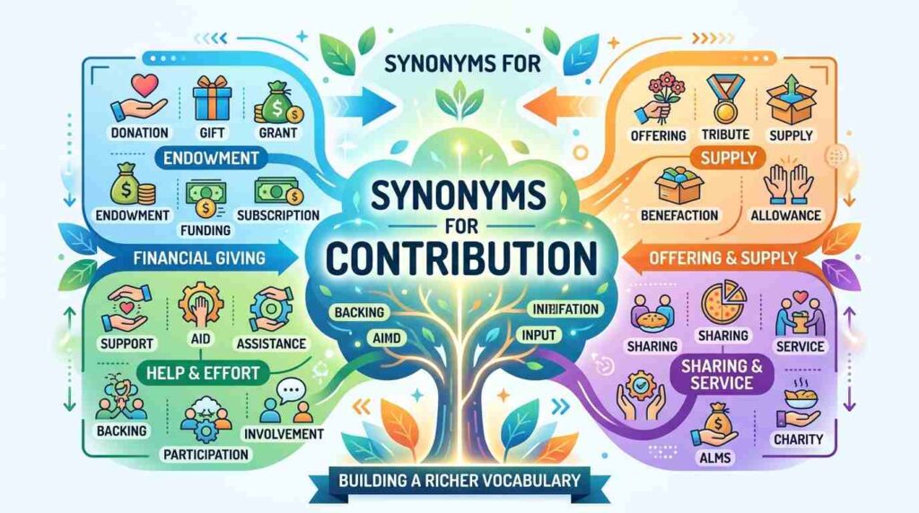 synonyms-for-Contribution