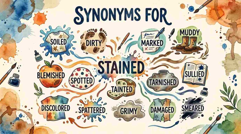synonyms-for-stained