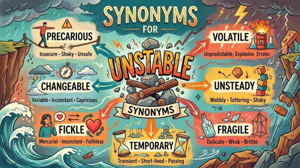 synonyms-for-unstable